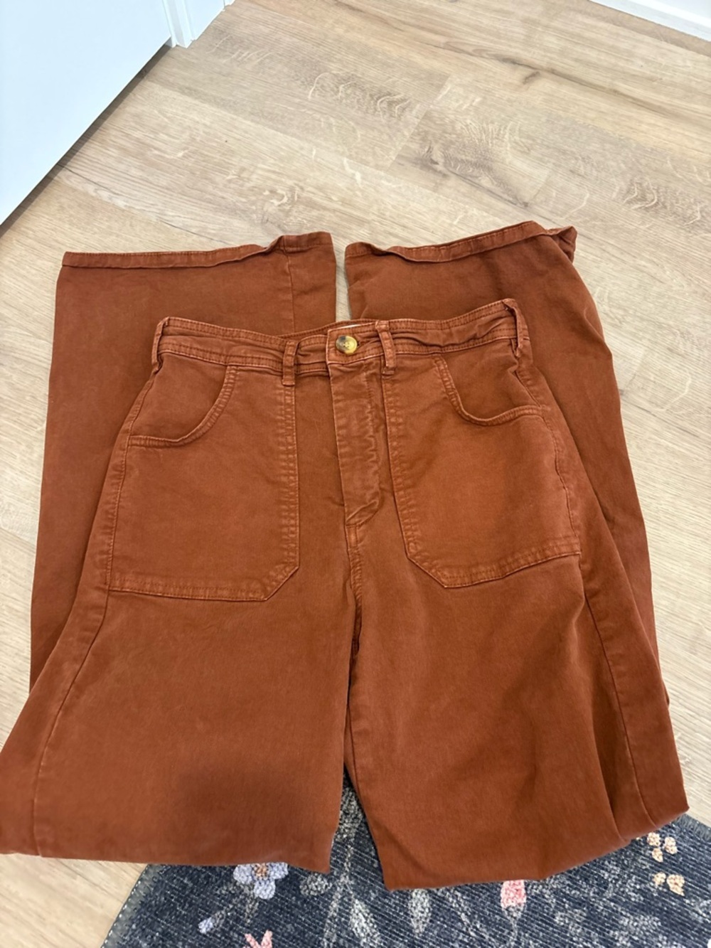 Marine Layer Bridget Twill Flare Pants - Picture 2 of 7